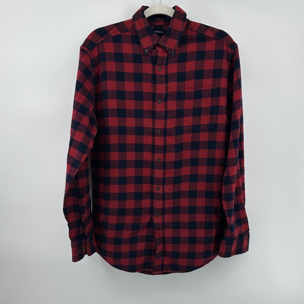 Croft&Barrow VTGGrunge Rugged 100%cotton StreetwearRed/Black Checkered Shirt SzS